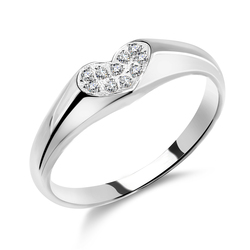 Pretty Heart Silver Ring NSR-820